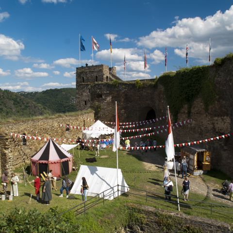 Burg Rheinfels am Rhein bei St. Goar Burgfest 2017